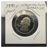 1991-S Proof Washington Quarter, silver issue