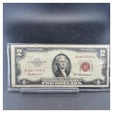 Very Nice 1953a Red Seal $2 Us Note #a45472266a