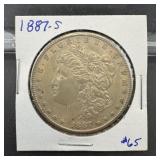 1887-s Morgan Silver Dollar - Low Mintage, Semi-ke