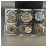 1958 U.S. Mint Proof Set, includes silver coins, s