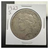 1923-S Peace silver dollar