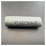 $2 Roll of Nickels with Liberty Head V Nickel on O