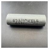 $2 Roll of Nickels with 1909 Liberty Head V Nickel