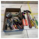 Lot of assorted Tool Lot; includes hammer, screwdr