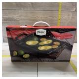 Parini 8.5"x11.5" Grill Pan Ceramic Cookware For