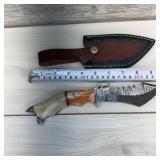 Custom Hunting Knife; 5in Blade With Gut Hook; Cus