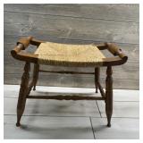 Wicker-top Small Seat. Approx. 24" X 14".