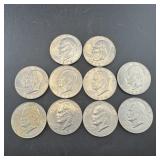 Lot Of 10 Mixed-date Ike Dollars