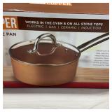Parini Copper 3-quart Saucepan With Ceramic Non-st