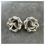 Vintage Taxco clip-on earrings.