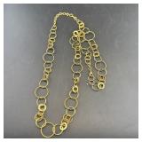 Sterling silver gold vermeil necklace. Measures ap