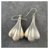 Sterling silver earrings. Marked .925. Weight: 6.6