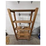 Wood Shelving Unit - Five Tier Wood Shelving Unit