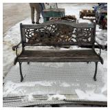 Cast Iron And Wood Bench, 50"w. Needs Restoration