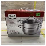 Parini 3.5 Quart Stainless Dutch Oven & Steamer