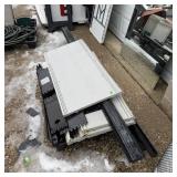 Assortment Of Metal Gondola Shelving Unit Parts (r