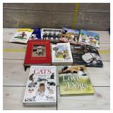 Assortment of collectible books; kids; and sports