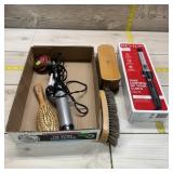 Personal care lot. Shoe shining kit/brushes and ha