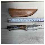 New Damascus Knife; 4in Blade; 8in Overall; Includ