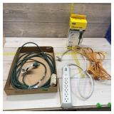 Power accessories lot. Extension cords, power stri