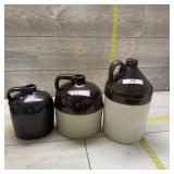 Collectible Croc Jugs. Three jugs (0.5 Gallon to 1