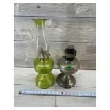 Kerosene Lamps - (2) Kerosene Lamps One With Glass