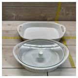 CorningWare Stoneware. Microwave/Oven safe; includ