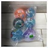 6-pack Light Up Character Bouncy Balls - Nip