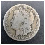 1901-O Morgan silver dollar