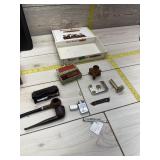 Tobacconist And Collectibles Lot; 2 Pipes; Zippo L