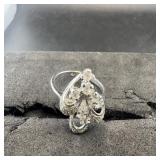 Sterling silver ring, size 8 3/4. Marked .925 ster