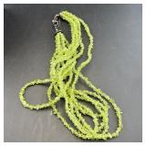 Silpada sterling silver peridot multi-strand neckl
