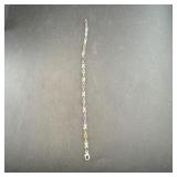 Sterling silver multi-stone bracelet. Measures app