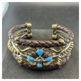 Carolyn Pollack sterling silver turquoise feather