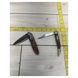 Folding Pocket Knife Duo; Bulldog And Browning Fol