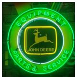 John Deere Equipment 24"x24" Real Glass Neon Sign,