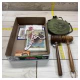 Gavel & Canteen Lot. Wooden gavels and official tr