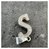 Sterling silver mother-of-pearl earrings. Marked .