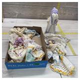 Hand-Knit Doilies. Large lot.