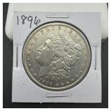 1896 Morgan silver dollar