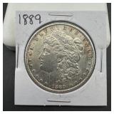 1889 Morgan silver dollar