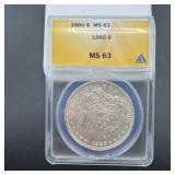1886 Ngc Ms63 Morgan Silver Dollar