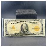 1922 $10 Gold Certificate, Large Size Note. Serial