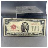 1928-g $2 Red Seal United States Note. Serial Numb