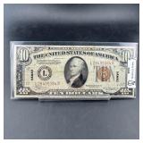 1934-a $10 Hawaii Note. Silver Certificate