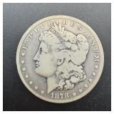 1878-cc Morgan Silver Dollar.
