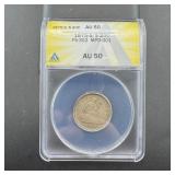 Rare 1875-s/s Twenty Cent Silver Piece, Anacs Au50