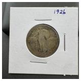 1926 Standing Liberty Silver Quarter.