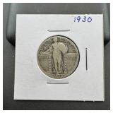 1930 Standing Liberty Silver Quarter.