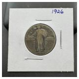 1926 Standing Liberty Silver Quarter.